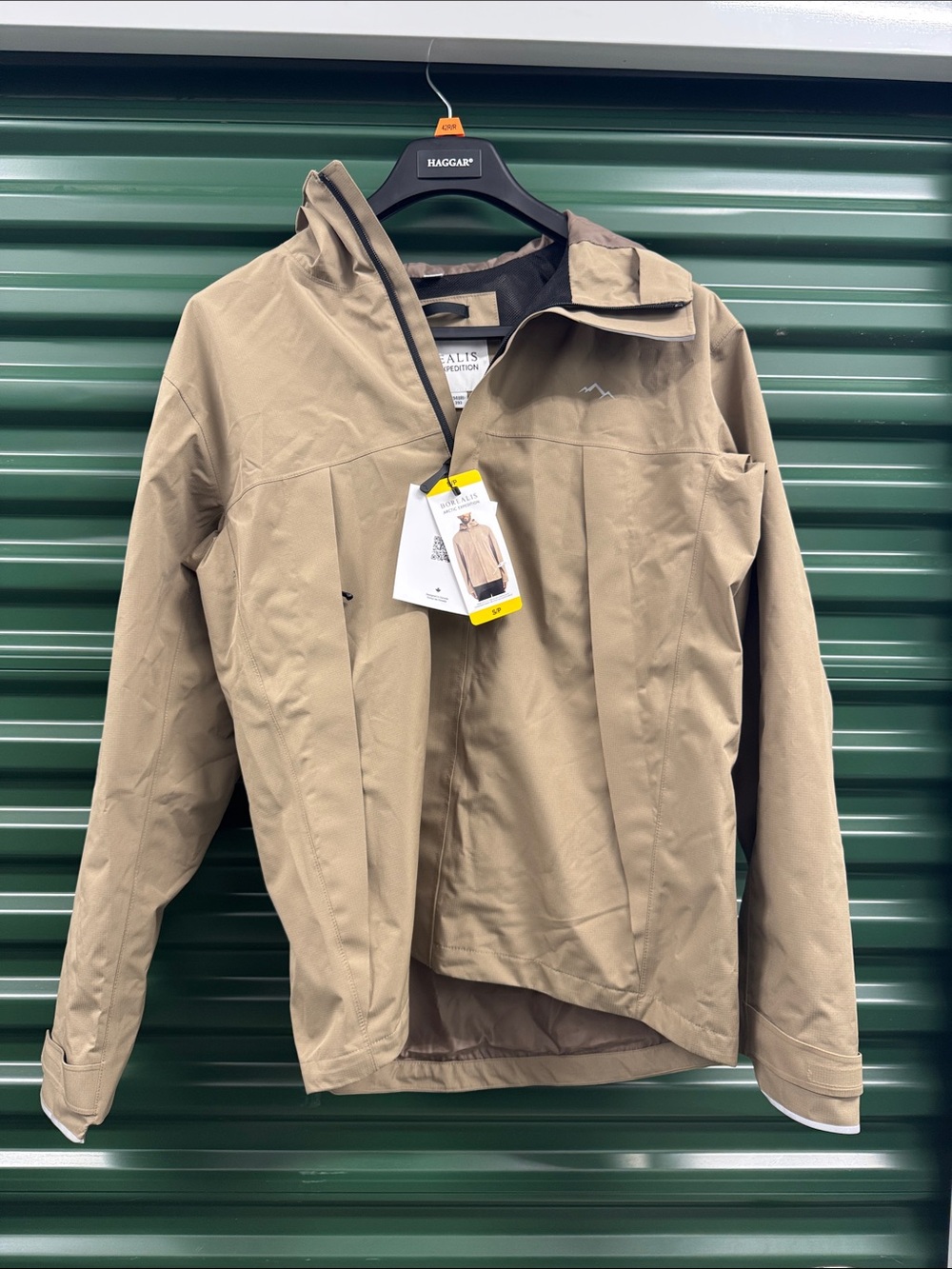 Men's Waterproof Hooded Jacket - Taupe